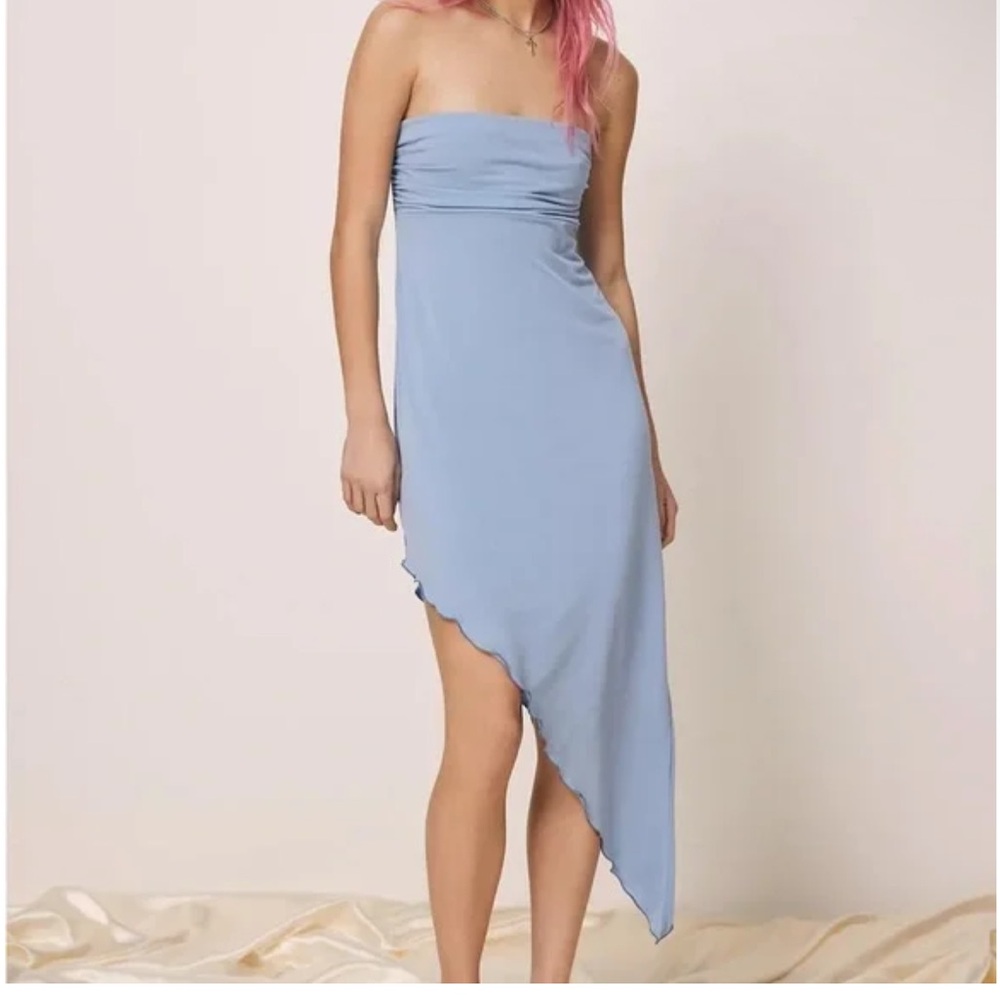 Urban Outfitters Light Blue Strapless Dress